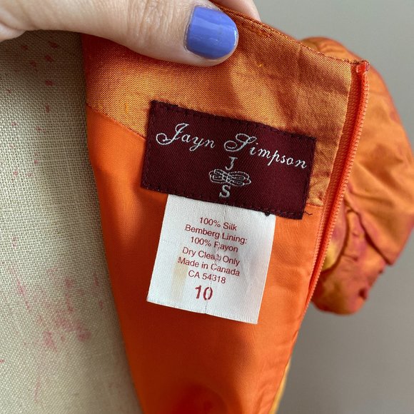 RARE Toronto Designer Silk Iridescent Y2K Dress - Picture 6 of 16